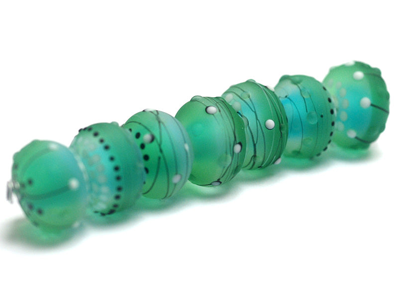 10508801 - Seven Emerald City Rondelle Beads