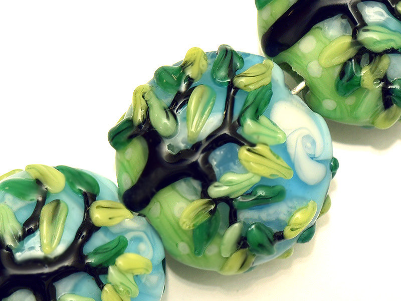 grace lampwork beads artisan handmade glass beads SRA