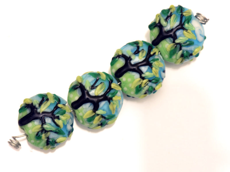 grace lampwork beads artisan handmade glass beads SRA