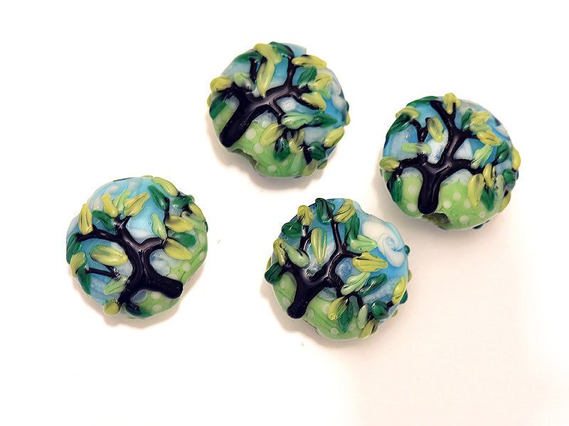 grace lampwork beads artisan handmade glass beads SRA