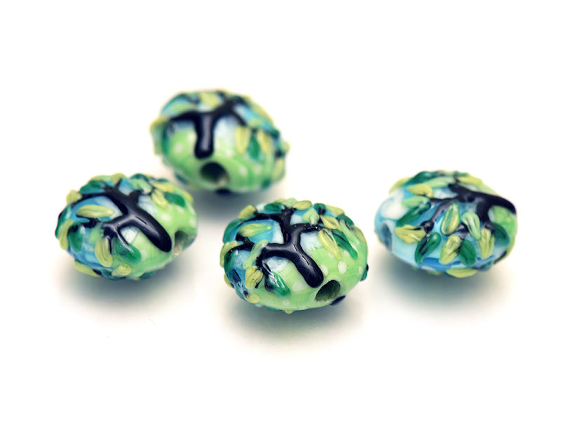 grace lampwork beads artisan handmade glass beads SRA