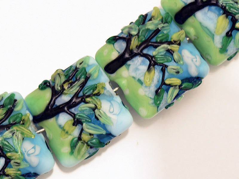 grace lampwork beads artisan handmade glass beads SRA
