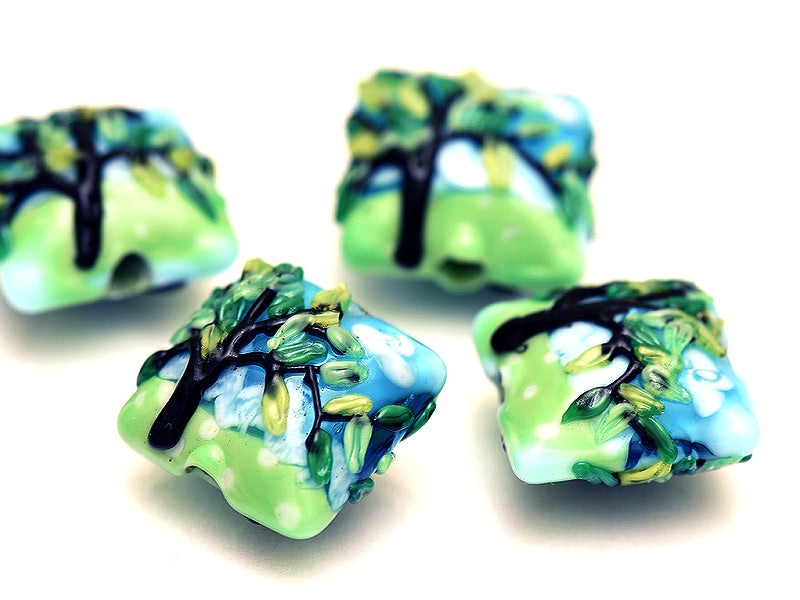 grace lampwork beads artisan handmade glass beads SRA