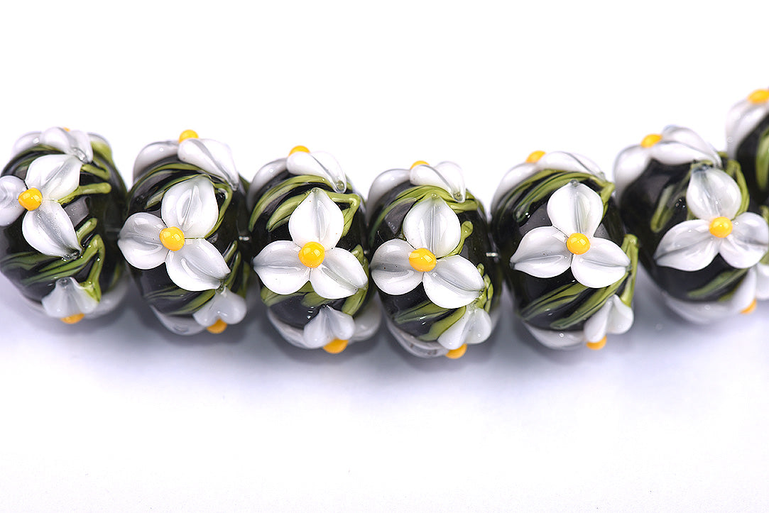 grace lampwork beads artisan handmade glass beads SRA