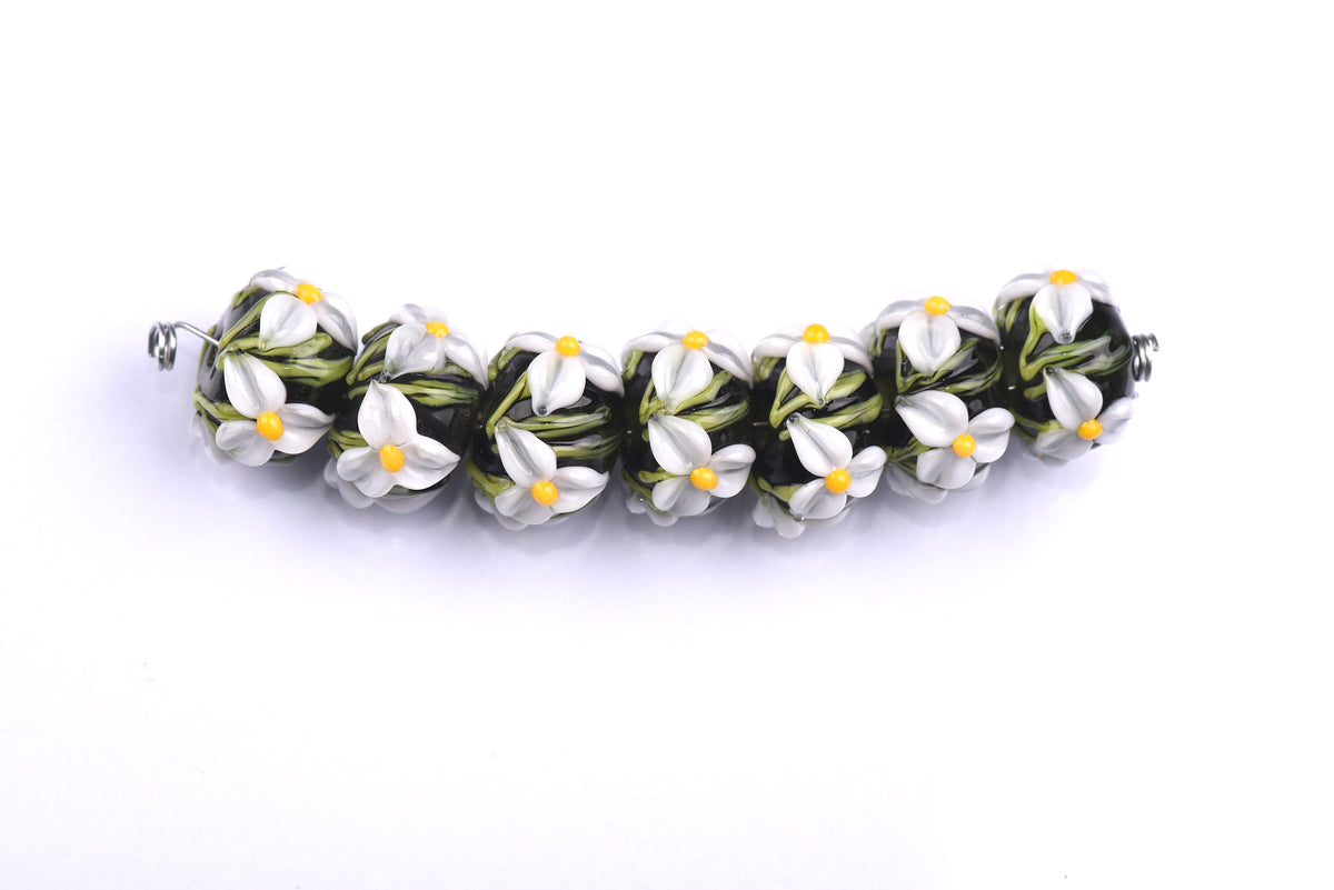 grace lampwork beads artisan handmade glass beads SRA