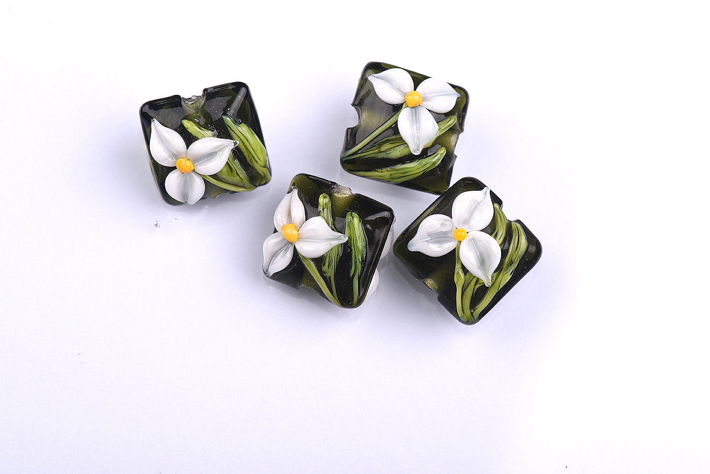 grace lampwork beads artisan handmade glass beads SRA