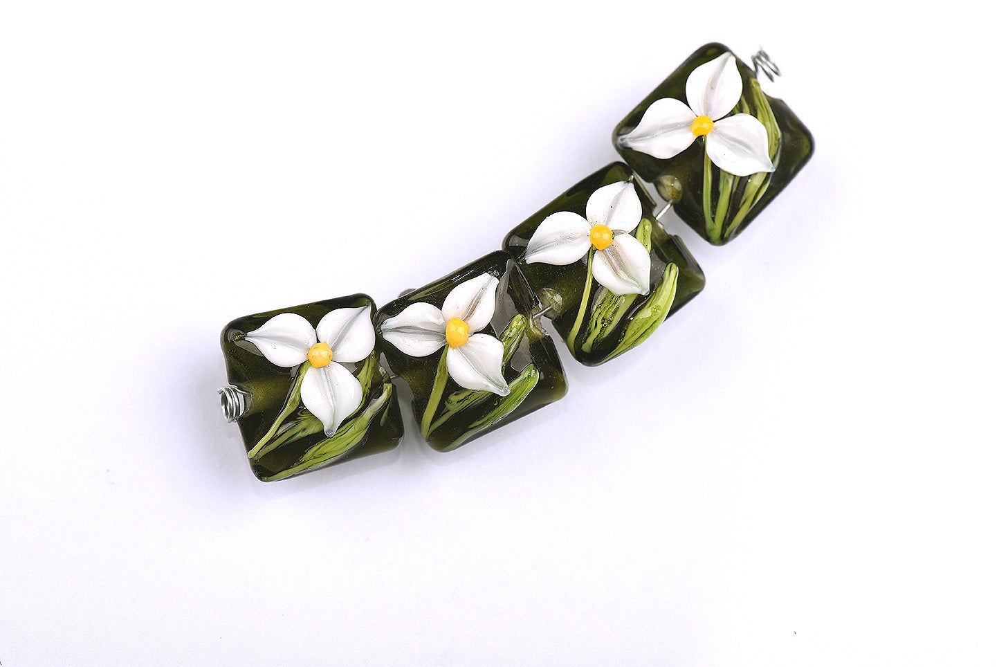 grace lampwork beads artisan handmade glass beads SRA