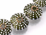 Green Sea Urchin Glass Beads