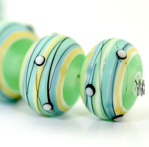 grace lampwork beads artisan handmade glass beads SRA