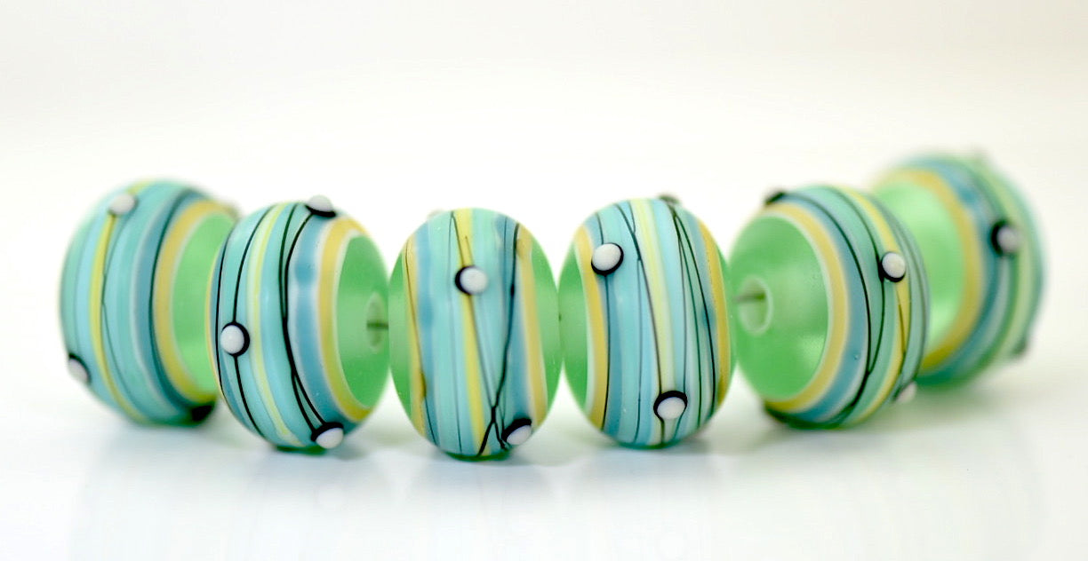 grace lampwork beads artisan handmade glass beads SRA