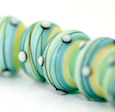 grace lampwork beads artisan handmade glass beads SRA