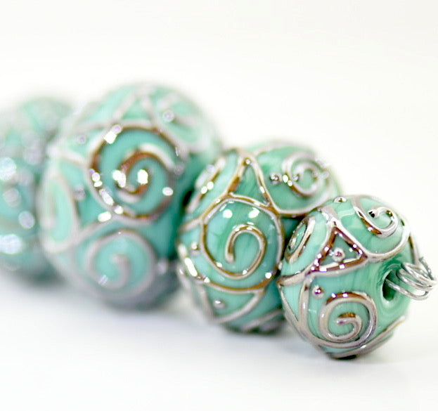 grace lampwork beads artisan handmade glass beads SRA