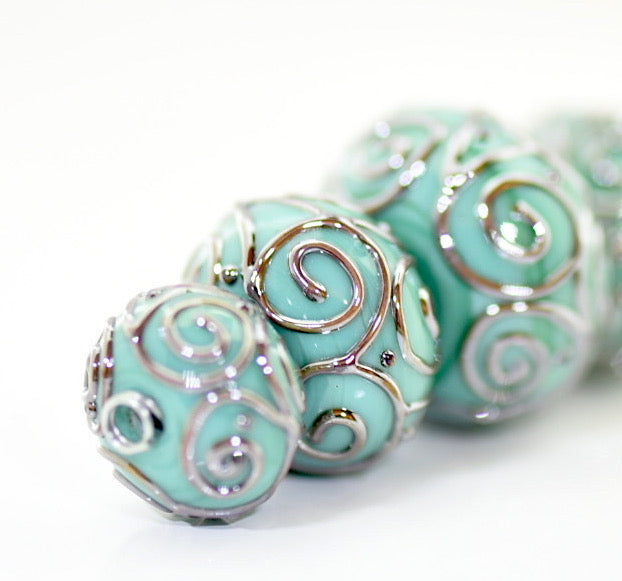 grace lampwork beads artisan handmade glass beads SRA