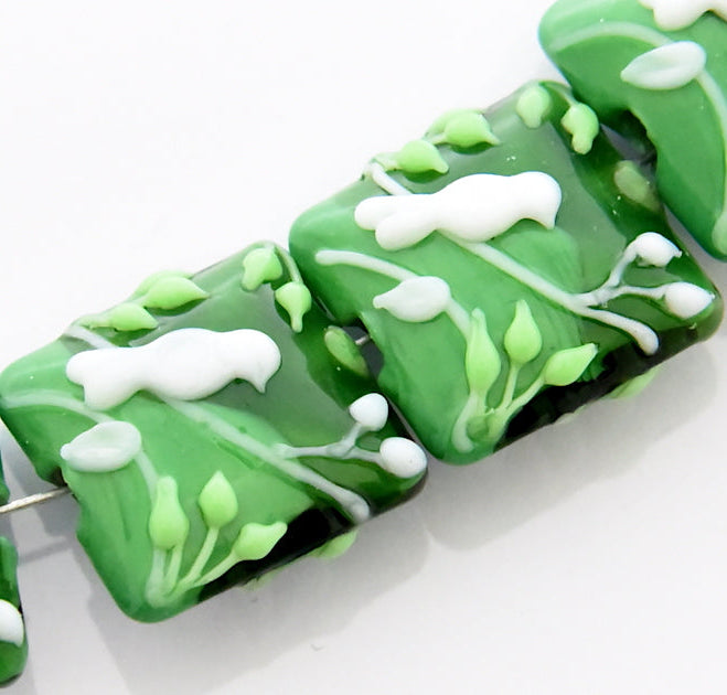 grace lampwork beads artisan handmade glass beads SRA