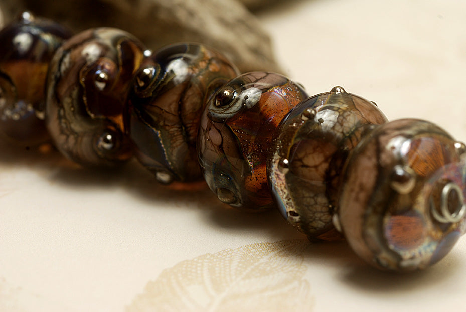 grace lampwork beads artisan handmade glass beads SRA