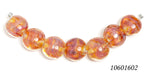 10601602 - Seven Orange  & Purple Lentil Beads