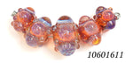 10601611 - Five Graduated Orange & Purple Rondelle Beads