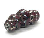 10601711 - Five Graduated Plum Rondelle Beads