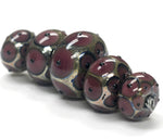 10601711 - Five Graduated Plum Rondelle Beads