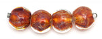 10601812 - Four Orange & Purple Lentil Beads