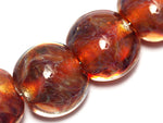 10601812 - Four Orange & Purple Lentil Beads