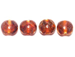 10601812 - Four Orange & Purple Lentil Beads