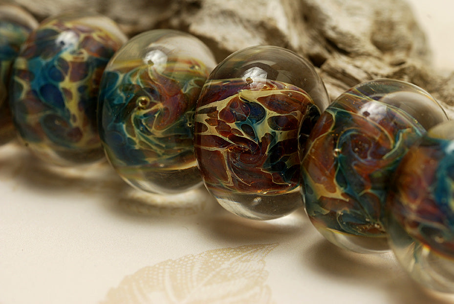 grace lampwork beads artisan handmade glass beads SRA