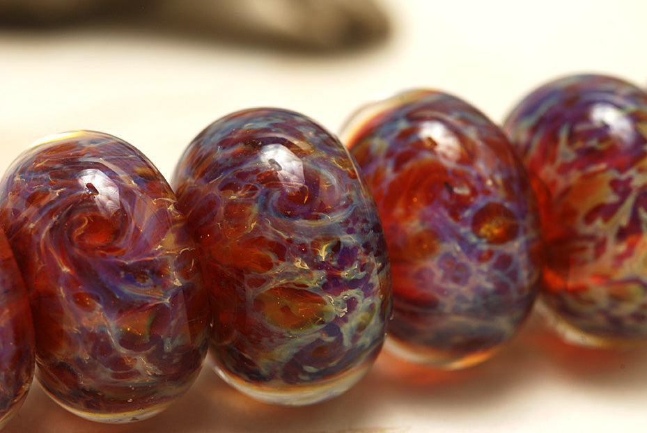 grace lampwork beads artisan handmade glass beads SRA