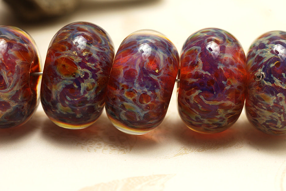 grace lampwork beads artisan handmade glass beads SRA