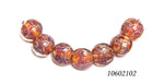 10602102 - Seven Yellow-orange & Purple Free Style Lentil Beads