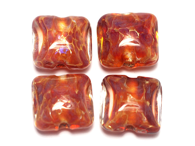 10602114 - Four Yellow-orange & Purple Free Style Pillow Beads