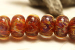 10602201 - Seven Yellow & Purple Free Style Rondelle Beads