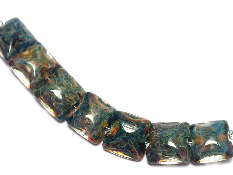 10602404 - Seven Blue-green Free Style Pillow Beads