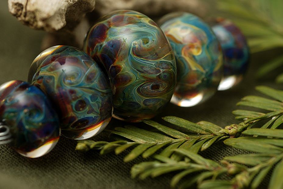 grace lampwork beads artisan handmade glass beads SRA