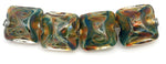 10602414 - Four Blue-green Free Style Pillow Beads