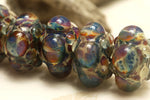 10602521 - Six Blue Free Style Rondelle Beads