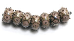 10602801 - Seven Lavender Pink w/Metal Dots Rondelle Beads