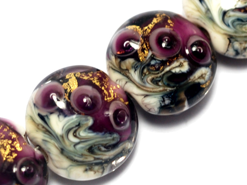 grace lampwork beads artisan handmade glass beads SRA