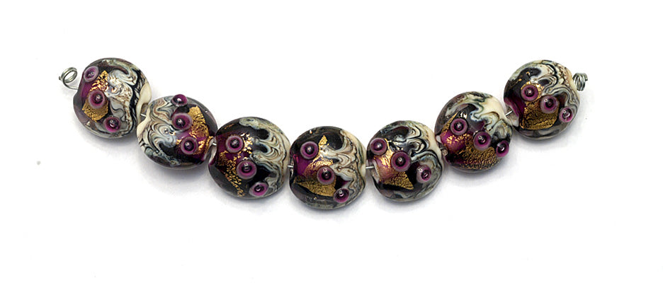 grace lampwork beads artisan handmade glass beads SRA