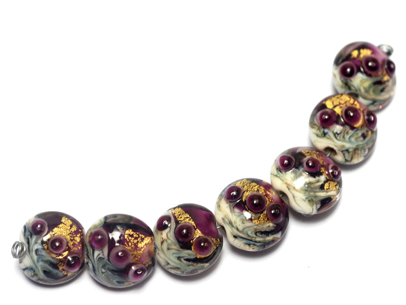 grace lampwork beads artisan handmade glass beads SRA