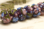10603001 - Seven Violet Garden Rondelle Beads