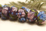 10603001 - Seven Violet Garden Rondelle Beads