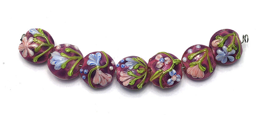 grace lampwork beads artisan handmade glass beads SRA