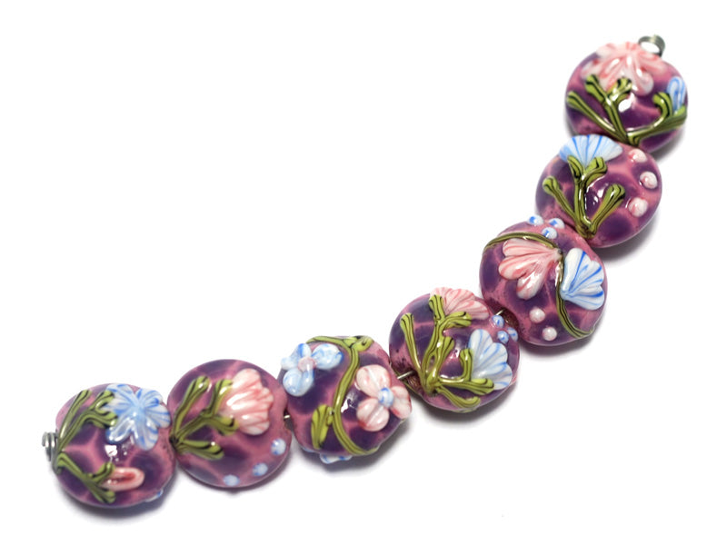 grace lampwork beads artisan handmade glass beads SRA