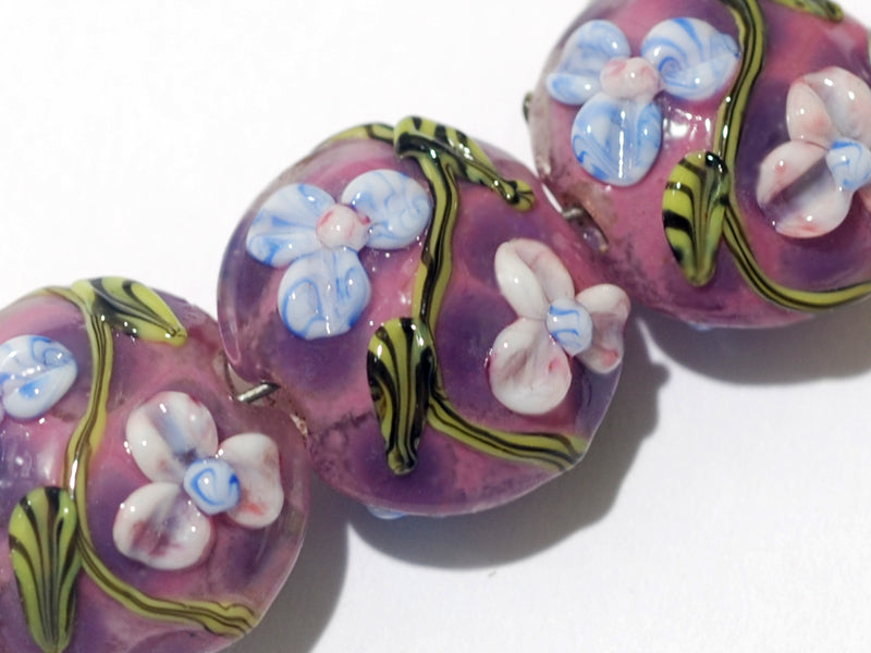 grace lampwork beads artisan handmade glass beads SRA
