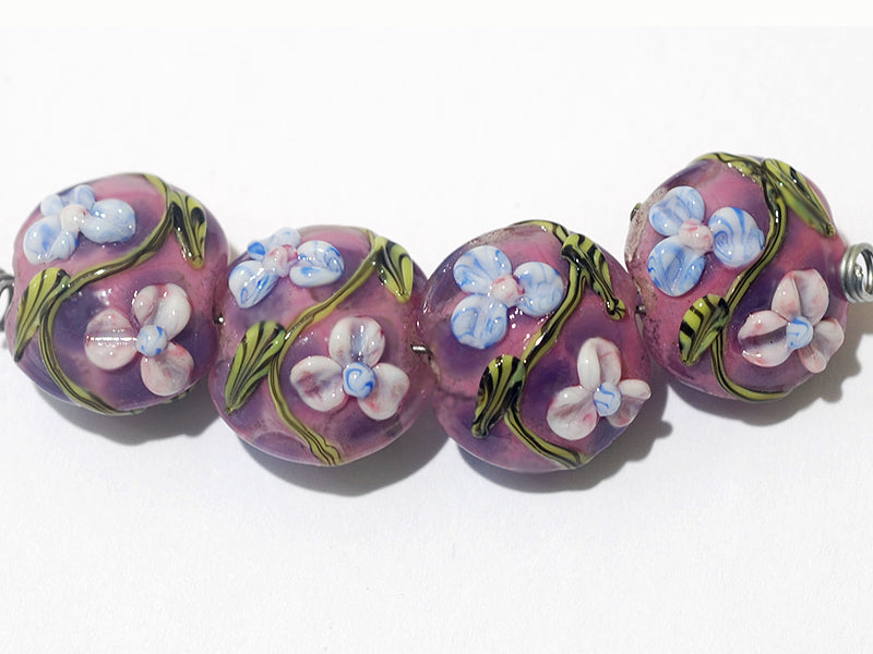 grace lampwork beads artisan handmade glass beads SRA