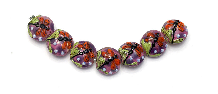 grace lampwork beads artisan handmade glass beads SRA
