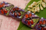 10603104 - Seven Red Dragonfly/Violet Garden Pillow Beads