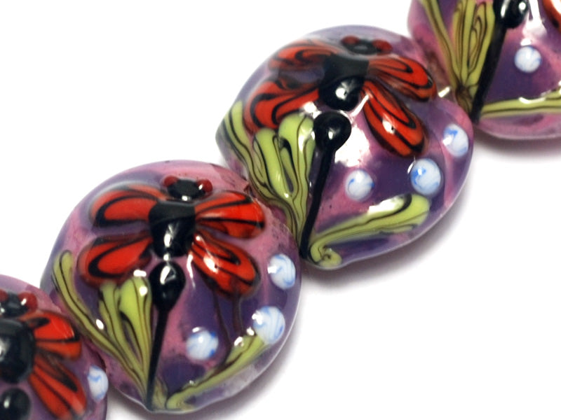 grace lampwork beads artisan handmade glass beads SRA