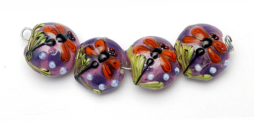 grace lampwork beads artisan handmade glass beads SRA